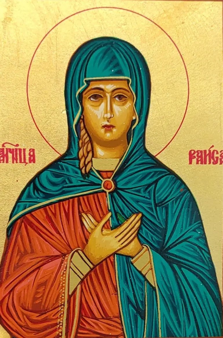 Handpainted orthodox religious icon Saint Raisa - Handmadeiconsgreece