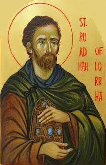 Handpainted catholic religious icon Saint Ruadan of Lorrha - Handmadeiconsgreece