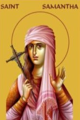 Handpainted catholic religious icon Saint Samantha - Handmadeiconsgreece