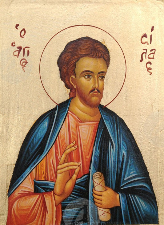 Handpainted orthodox religious icon Saint Silas the Apostle - Handmadeiconsgreece