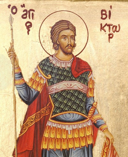 Handpainted Orthodox icon Saint Victor the Great Martyr ...