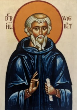 Handpainted catholic religious icon Saint Wigbert Abbot of Fritzlar - Handmadeiconsgreece