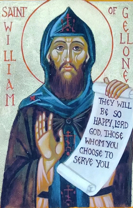 Handpainted catholic religious icon Saint William of Gellone - Handmadeiconsgreece