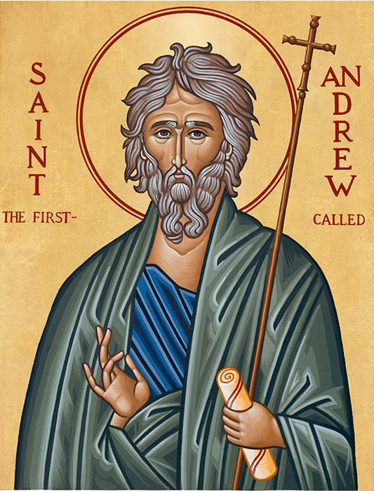 Handpainted orthodox religious icon Saint Andrew the Apostle - Handmadeiconsgreece