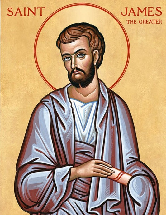 Handpainted orthodox religious icon Saint James the Greater - HandmadeIconsGreece
