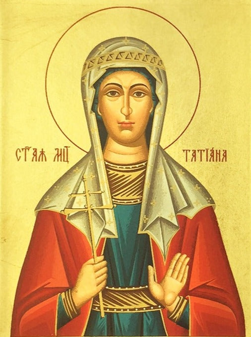 Handpainted orthodox religious icon Saint Tatiana of Rome - HandmadeIconsGreece