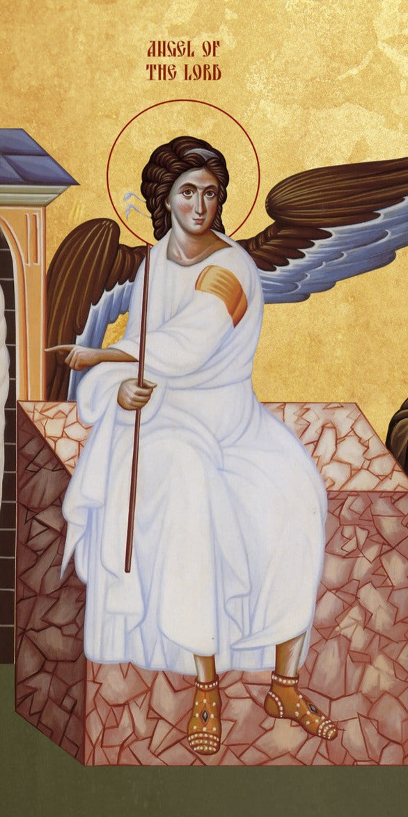 Handpainted orthodox religious icon White Angel of Serbia - Handmadeiconsgreece